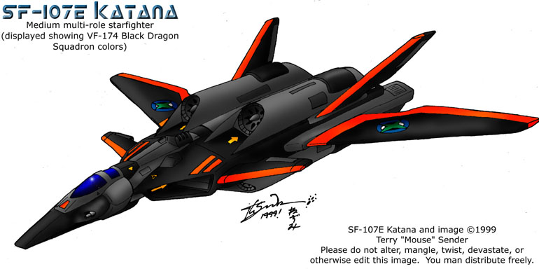 TERRAN REPUBLIC (Space Wings) - S-F107E Katana medium multi-role aerospace fighter